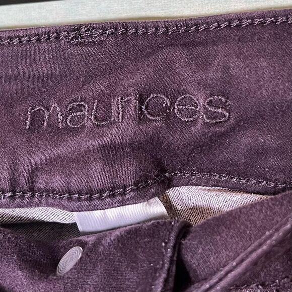 Maurices Jeans Womens Small Purple Skinny Stretch Pants Mid Rise Plum Jeggings - Picture 6 of 12